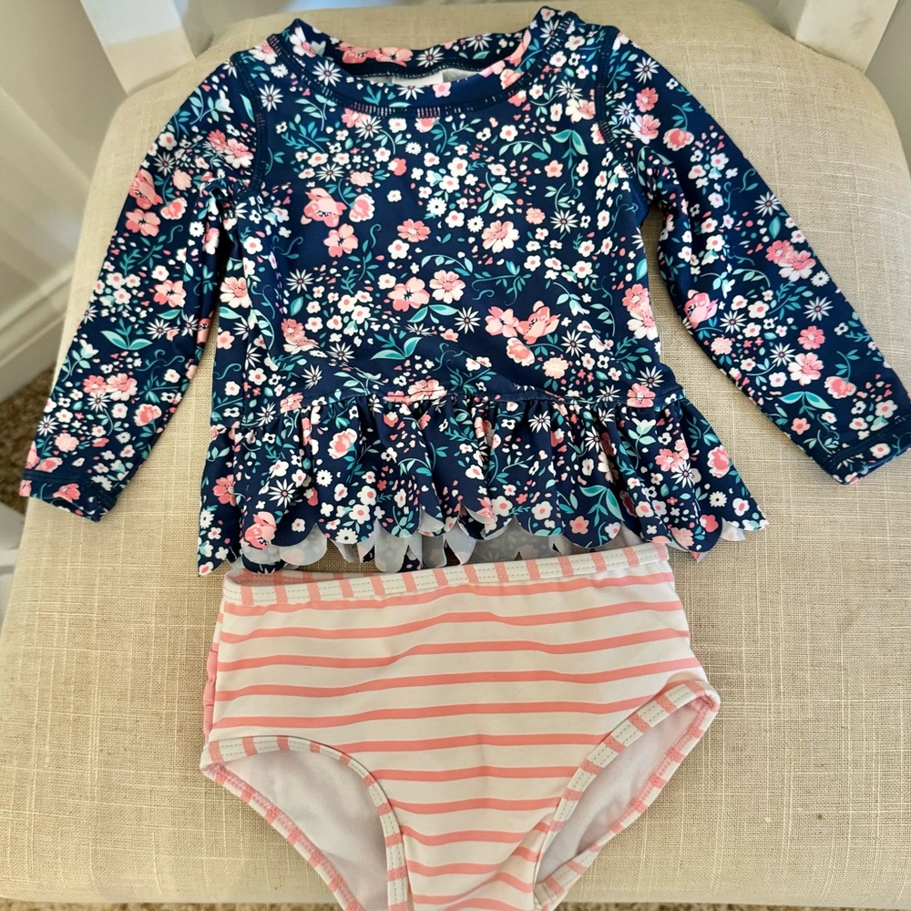 RuffleButts Rashgaurd Bathing Suit